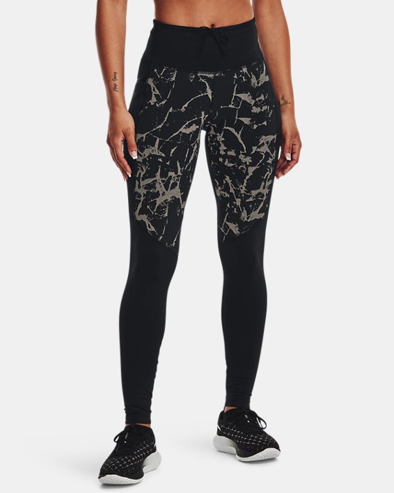 Women's UA OutRun The Cold Tights, Black, pdpMainDesktop image number 2
